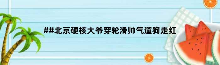 ##北京硬核大爷穿轮滑帅气遛狗走红