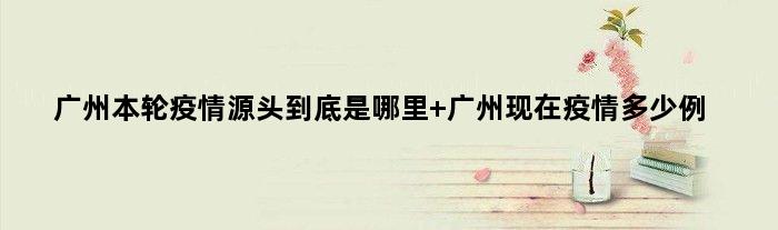 广州本轮疫情源头到底是哪里 广州现在疫情多少例