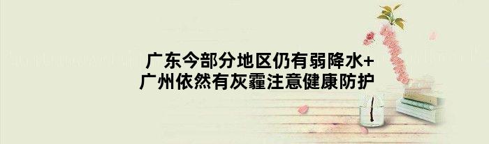 广东今部分地区仍有弱降水 广州依然有灰霾注意健康防护