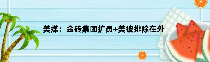 美媒：金砖集团扩员 美被排除在外