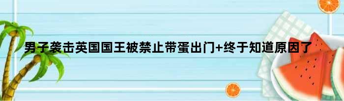男子袭击英国国王被禁止带蛋出门 终于知道原因了