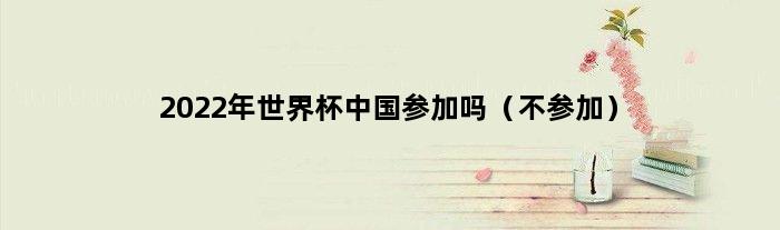 2022年世界杯中国参加吗（不参加）