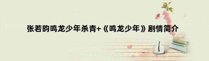 张若昀鸣龙少年杀青 《鸣龙少年》剧情简介