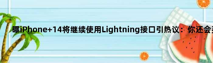 曝iPhone 14将继续使用Lightning接口引热议：你还会买吗