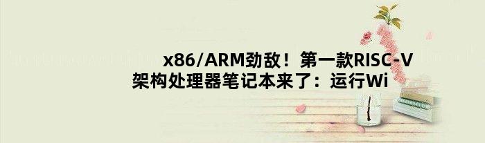 x86/ARM劲敌！款RISC-V架构处理器笔记本来了：运行Windows
