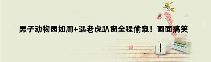 男子动物园如厕 遇老虎趴窗全程“偷窥”！画面搞笑