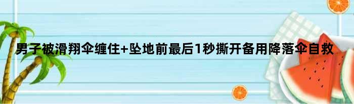 男子被滑翔伞缠住 坠地前最后1秒撕开备用降落伞自救