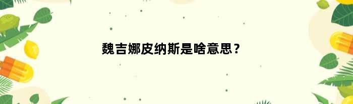 魏吉娜皮纳斯是啥意思？