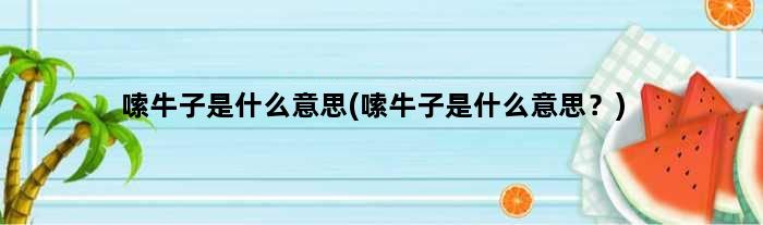 嗦牛子是什么意思(嗦牛子是什么意思？)