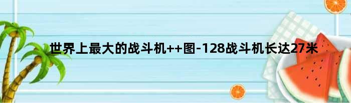 世界上更大的战斗机  图-128战斗机长达27米