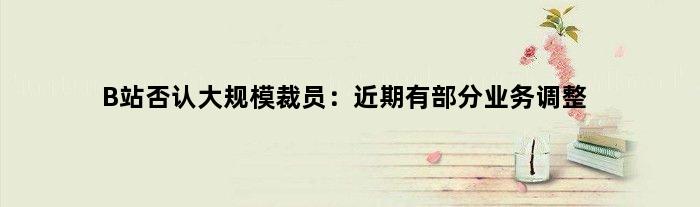B站否认大规模裁员：近期有部分业务调整