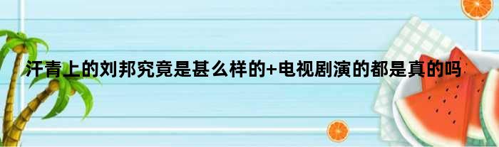 汗青上的刘邦究竟是甚么样的 电视剧演的都是真的吗