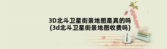 3D北斗卫星街景地图是真的吗(3d北斗卫星街景地图收费吗)