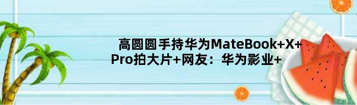 高圆圆手持华为MateBook X Pro拍大片 网友：华为影业 诚不欺我