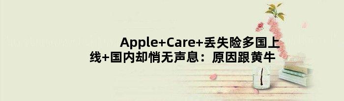 Apple Care+丢失险多国上线 国内却悄无声息：原因跟黄牛有关