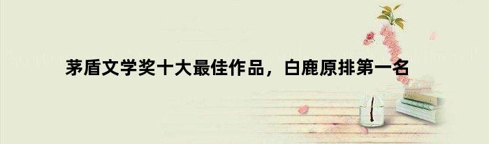 茅盾文学奖十大更佳作品，白鹿原排名