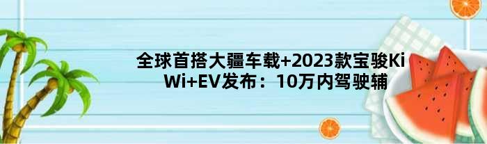 全球首搭大疆车载 2023款宝骏KiWi EV发布：10万内驾驶辅助天花板