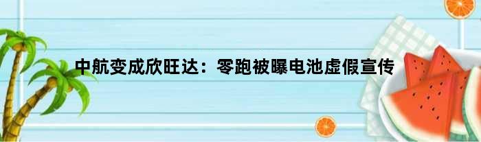 “中航”变成“欣旺达”：零跑被曝电池“虚假宣传”