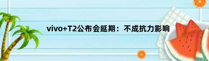 vivo T2公布会延期：不成抗力影响