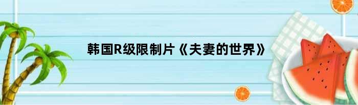 韩国R级限制片《夫妻的世界》