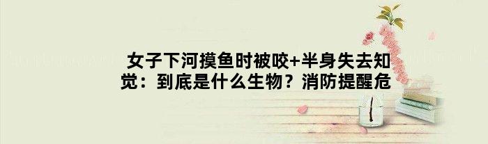 女子下河摸鱼时被咬 半身失去知觉：到底是什么生物？消防提醒危险