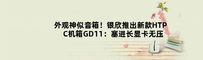 外观神似音箱！银欣推出新款HTPC机箱GD11：塞进长显卡无压力