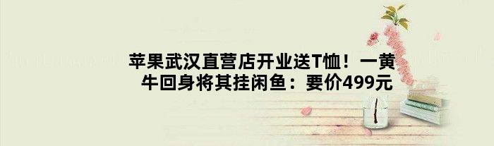 苹果武汉直营店开业送T恤！一黄牛回身将其挂闲鱼：要价499元