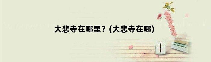 大悲寺在哪里？(大悲寺在哪)
