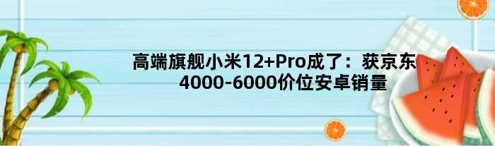 高端旗舰小米12 Pro成了：获京东4000-6000价位安卓销量名