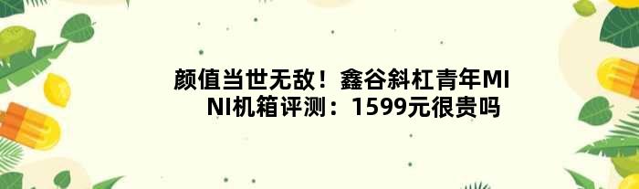 颜值当世！鑫谷斜杠青年MINI机箱评测：1599元很贵吗？