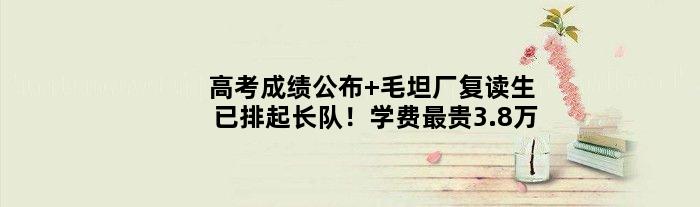 高考成绩公布 毛坦厂复读生已排起长队！学费最贵3.8万