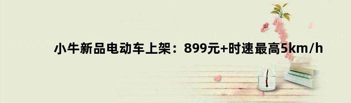 小牛新品电动车上架：899元 时速更高5km/h