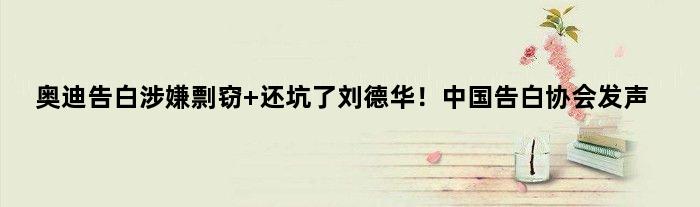 奥迪告白涉嫌剽窃 还坑了刘德华！中国告白协会发声