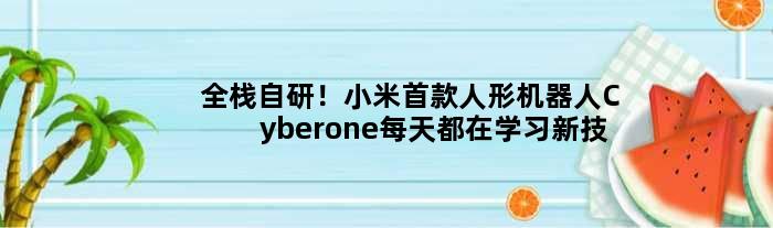 全栈自研！小米人形机器人Cyberone每天都在学习新技能