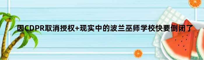 因CDPR取消授权 现实中的波兰巫师学校快要倒闭了