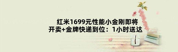 红米1699元性能小金刚即将开卖 “快递”到位：1小时送达