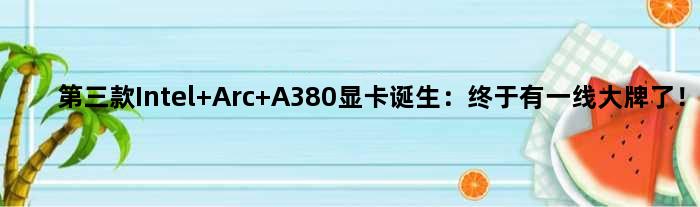 第三款Intel Arc A380显卡诞生：终于有一线了！