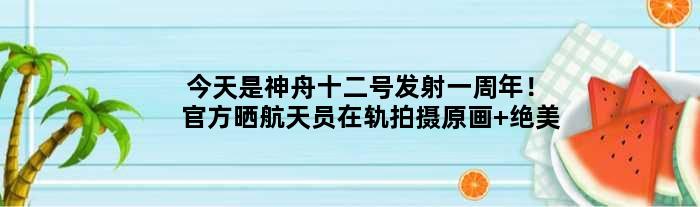 今天是神舟十二号发射一周年！官方晒航天员在轨拍摄原画 绝美