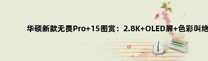 华硕新款无畏Pro 15图赏：2.8K OLED屏 色彩叫绝