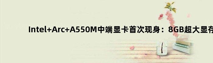Intel Arc A550M中端显卡现身：8GB超大显存