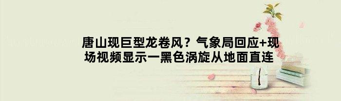 唐山现巨型龙卷风？气象局回应 现场视频显示一黑色涡旋从地面直连天际