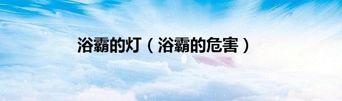 浴霸的危害(浴霸的灯)