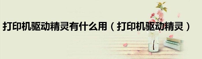打印机驱动精灵(打印机驱动精灵有什么用)