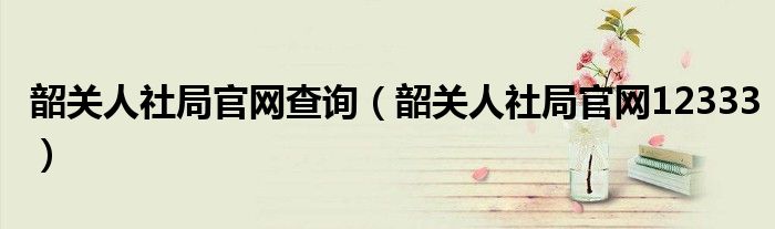 韶关人社局官网12333(韶关人社局官网查询)