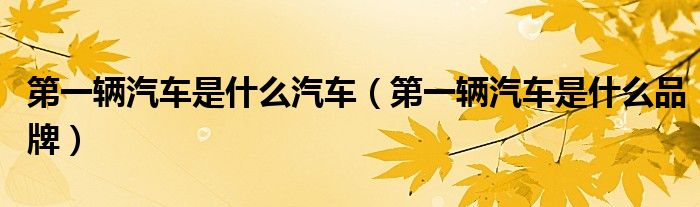 第一辆汽车是什么品牌(第一辆汽车是什么汽车)