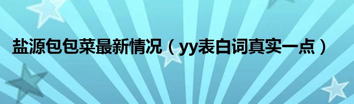 yy表白词真实一点(盐源包包菜最新情况)