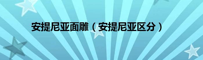 安提尼亚区分(安提尼亚面雕)
