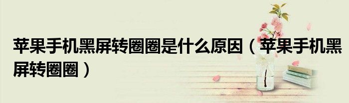 苹果手机黑屏转圈圈(苹果手机黑屏转圈圈是什么原因)