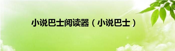 小说巴士(小说巴士阅读器)