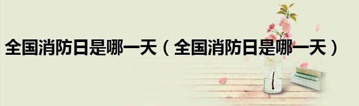 全国消防日是哪一天(全国消防日是哪一天)